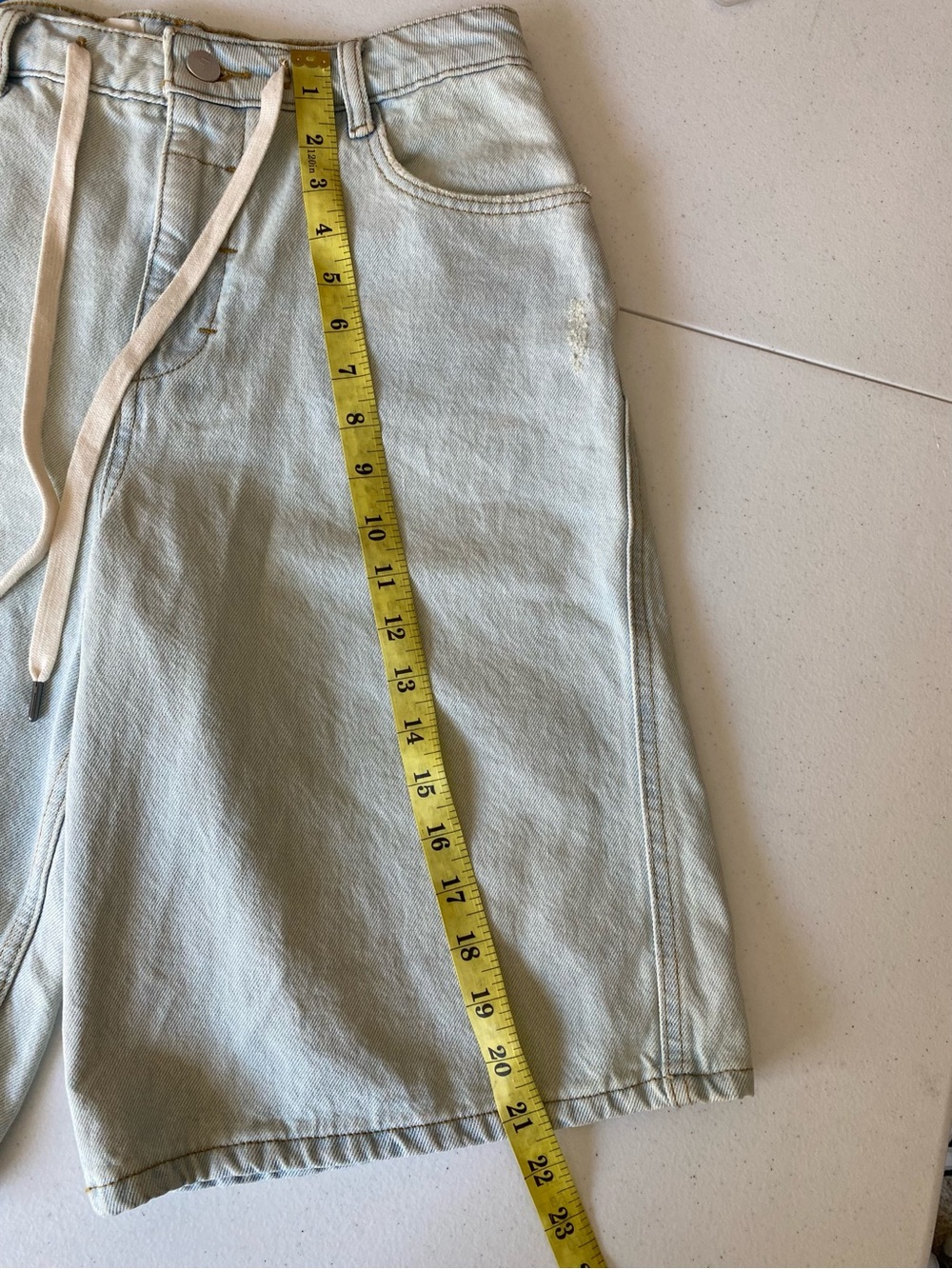 Pilcro Classic Denim Bermuda Denim Shorts with Drawstring Size 27 - Picture 15 of 16